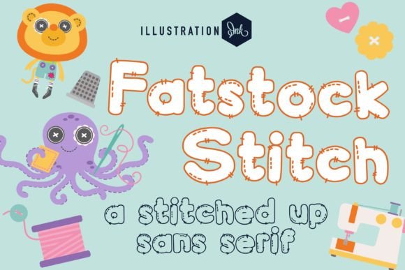 Fatstock Stitch: A Hand-Crafted Display Font for Small Business Branding