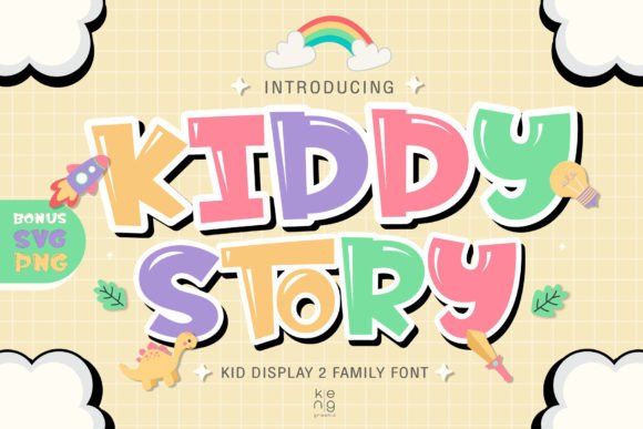 Kiddy Story: A Groovy Font for Playful Editorial Design
