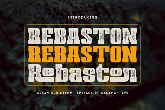 Rebaston: A Stamp-Style Serif Font for Handmade Brands