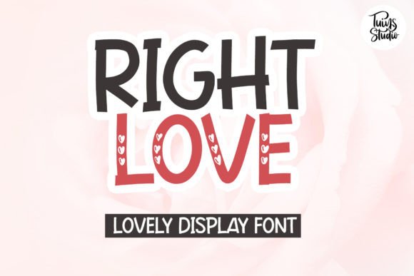 Right Love: A Crafty Display Font for Modern Web Design