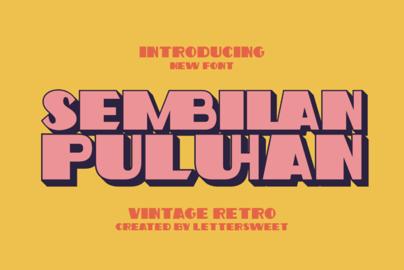 Sembilan Puluhan: A Retro Display Font for Modern Marketing