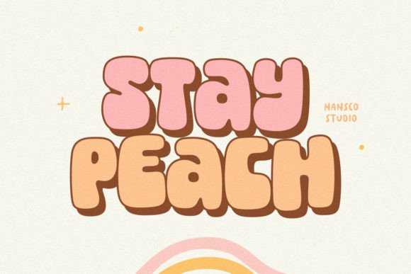 Stay Peach Font: A Bold Retro Serif for Handmade Product Labels